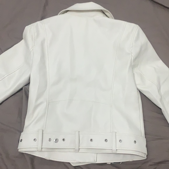 Dynamite - White Moto Faux Leather Jacket - Picture 8 of 8